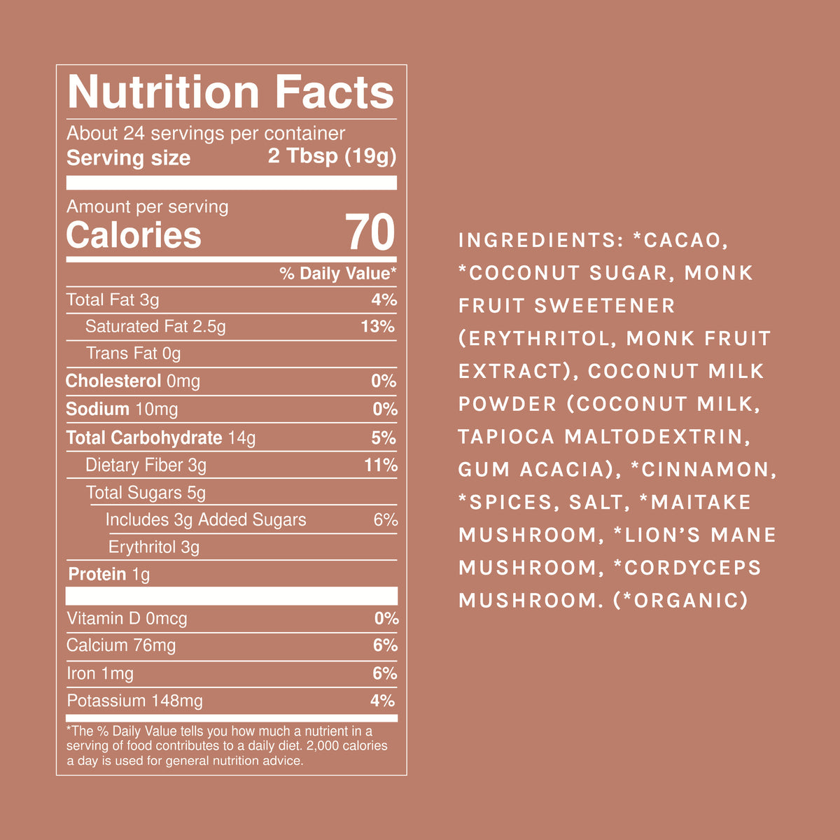 Nutrition Facts and ingredients